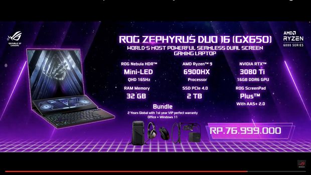 Laptop Gaming Asus Ryzen 6000