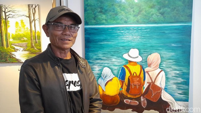 Lukisan Penantian Kang Emil karya Ucok Bastian dibeli Ridwan Kamil