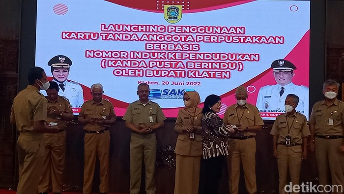 Peluncuran keanggotaan perpustakaan berbasis NIK di Klaten, Senin (20/6/2022).