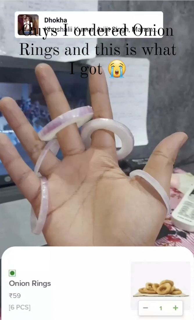 Pria pesan onion ring yang datang malah bawang mentah