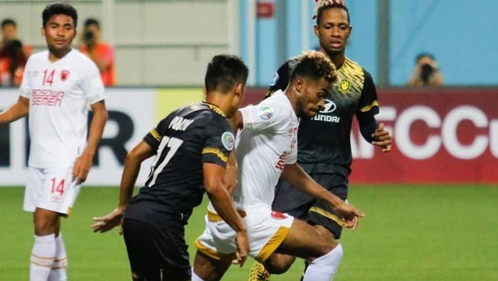 PSM Makassar menghadapi Tampines Rovers pada AFC Cup 2020 lalu.