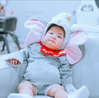 Dalam foto terbaru unggahan Instagram Raffi-Nagita terlihat Rayyanza tampil mengenakan kostum gajah Dumbo. Ditambah dengan ekspresi wajah cemberut seperti di dalam foto, Rayyanza benar-benar terlihat imut. Foto: Instagram/@raffinagita1717