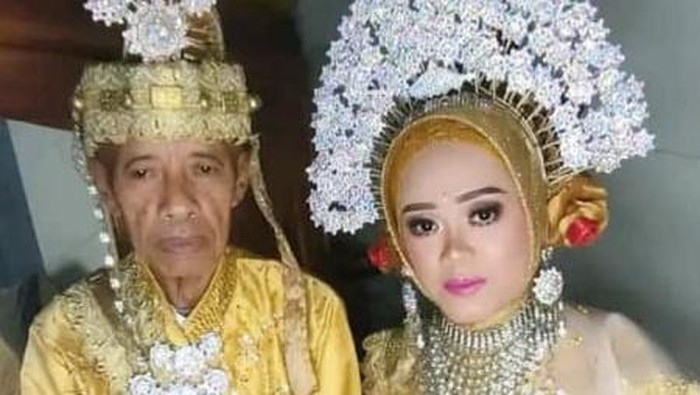 Salma (24) dan Muhammad Kasim (70) menikah atas dasar perjodohan.