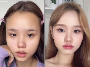 Wajah TikToker RI Ini Berubah Usai Makeup, Sampai Dikira Orang Korea Asli