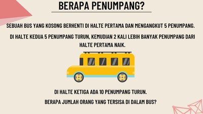Tebak-tebakan Buat yang Punya IQ Level Tinggi, Awas Jangan Kejebak!