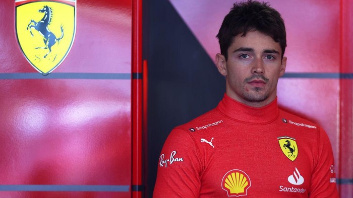 MONTREAL, QUEBEC - JUNE 19: Charles Leclerc of Monaco and Ferrari prepares to drive in the garage ahead of the F1 Grand Prix of Canada at Circuit Gilles Villeneuve on June 19, 2022 in Montreal, Quebec. (Photo by Lars Baron - Formula 1/Formula 1 via Getty Images)
