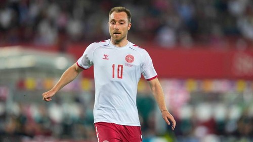 Vienna, Austria - June 06: Christian Eriksen of Denmark   during the  UEFA Nations league match between Austria vs Denmark at Ernst-Happel Stadium on June 06, 2022 in Vienna, Austria.  (Photo by Thor Wegner/DeFodi Images via Getty Images)