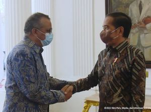 Momen Jokowi Sambut Bos WHO di Istana Merdeka