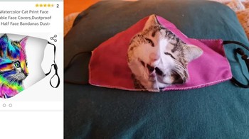 Masker yang dipajang di situs dan saat diterima. Foto: Reddit