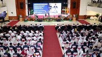 Acara juga digelar baik secara langsung maupun online dengan menghadirkan dua sosok menteri secara daring, yakni Menteri Agama Yaqut Cholil Qoumas serta Menteri BUMN Erick Thohir.
