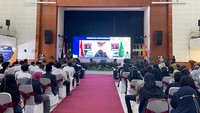 Beginilah suasana ruangan Seminar Indonesia Emas yang berlangsung di Auditorium Anwar Musadad UIN Sunan Gunung Djati Bandung, Selasa (21/6/2022).
