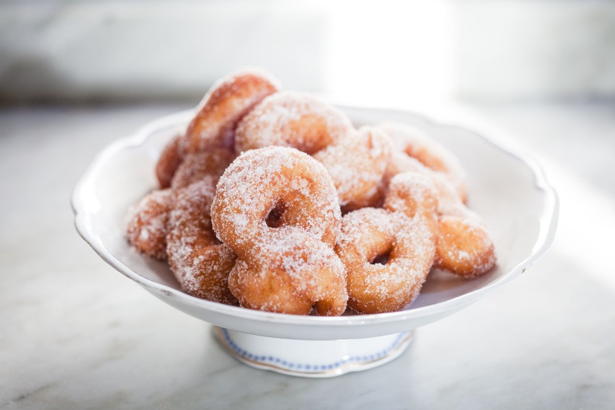 Hand made Graffe, Italian Cake, similar to sugar donuts.