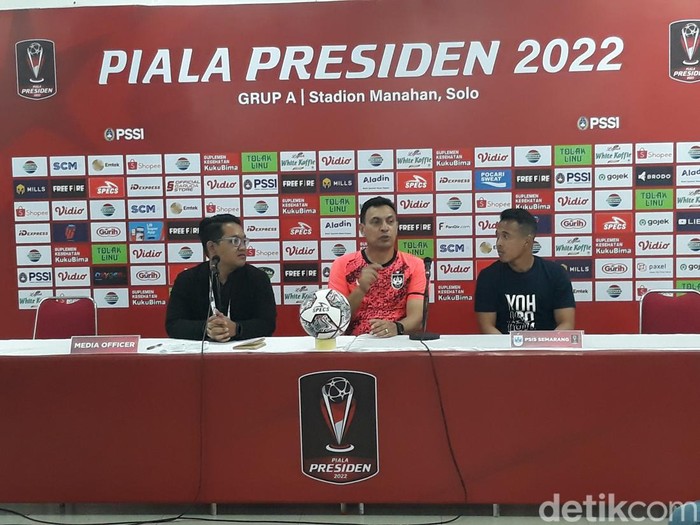 Pelatih PSIS Semarang, Sergio Alexandre, konferensi pers usai kalahkan Persis Solo, Selasa (21/6/2022).