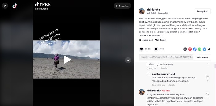 Pemalakan di Bromo