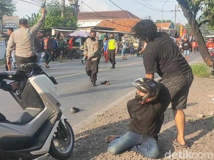 Penangkapan Penyerang Pesilat di Depan Mapolsek Cerme Gresik