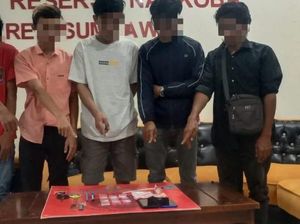 5 Pria Diciduk Polisi Saat Asyik Pesta Sabu di Sumbawa