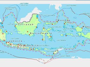 Gambar Peta Indonesia Lengkap, Bersimbol Warna dan Nama Provinsi