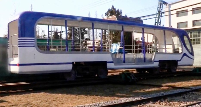 Trem wisata di Korea Utara
