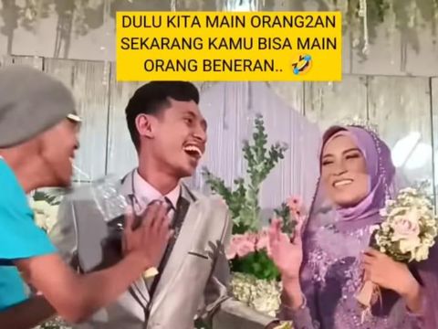 Video viral datang ke resepsi nikah pakai baju anak kecil