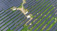 Susunan panel surya dibuat berbaris membuat pola yang memanjakan mata serta merangsang pada keteraturan dan kontinuitas.