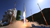 In this photo provided by Korea Aerospace Research Institute, the Nuri rocket, the first domestically produced space rocket, lifts off from a launch pad at the Naro Space Center in Goheung, South Korea, Tuesday, June 21, 2022. South Korea successfully launched its first homegrown space rocket on Tuesday, officials said, a triumph that boosted the countrys growing space ambitions but also proved it has key technologies to build a space-based surveillance system and bigger missiles amid animosities with rival North Korea.(Korea Aerospace Research Institute via AP)