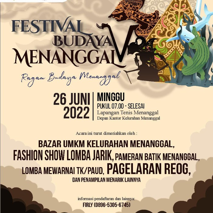 Festival Budaya Menanggal akan digelar pada 26 Juni 2022. Banyak ragam budaya yang akan disuguhkan.