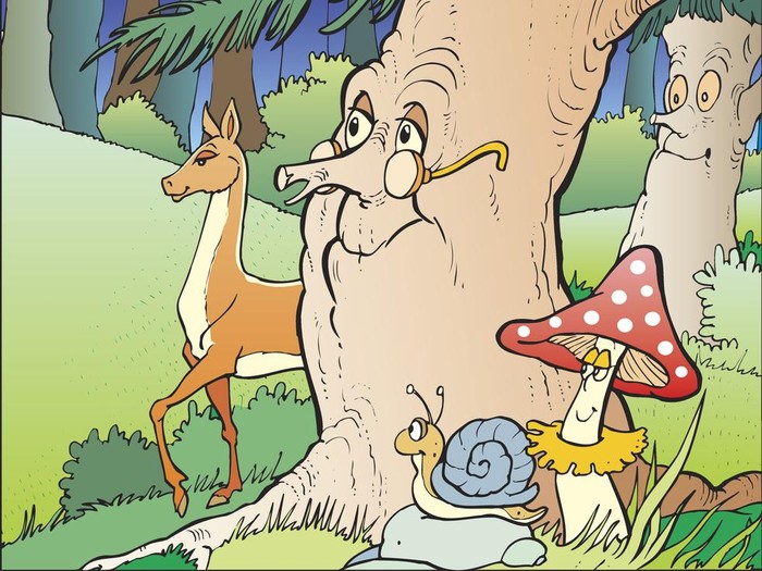 Ilustrasi dongeng anak Kancil dan Siput