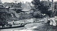 Suasana kali di Tanah Abang sekitar tahun 1930-an. Dok. djawatempodoeloe