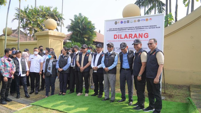 Satgas BLBI menyita aset berupa lahan milik obligor di Kecamatan Sukaraja, Kabupaten Bogor seluas 89 hektare yang nilainya mencapai sekitar Rp 2 triliun (dok Kemenko Polhukam)
