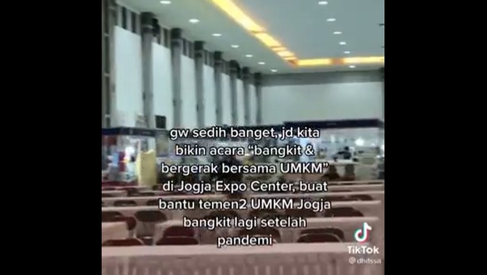 Tangkapan Layar Pameran UMKM Sepi Pengunjung