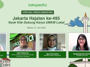 Jakarta Hajatan ke-495, Tokopedia-Dekranasda DKI Ajak Dukung UMKM Lokal