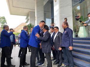 AHY dan Rombongan PD Tiba di Markas NasDem, Surya Paloh Tak Menyambut
