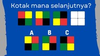 Coba perhatikan pola warna pada setiap kotak.