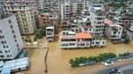 Foto Udara Banjir Besar yang Menerjang China