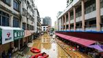 Foto Udara Banjir Besar yang Menerjang China