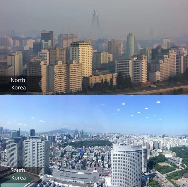 fotoinet Potret Kontras Kehidupan di Korea Selatan dan Utara