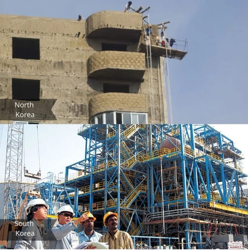 fotoinet Potret Kontras Kehidupan di Korea Selatan dan Utara