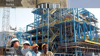 Perbedaan lain terkait konstruksi seperti metode membangun dan alat-alat yang tersedia. Di Korut , kecuali jika proyek tersebut adalah proyek yang disponsori negara, pekerja mungkin harus menemukan cara-cara inovatif untuk menyelesaikan pekerjaan. Namun, di Korea Selatan, ada perusahaan konstruksi dan karena perekonomian mereka yang maju tak heran jika perusahaan-perusahaan ini cenderung memiliki semua peralatan terbaru. Foto: cleverclassic