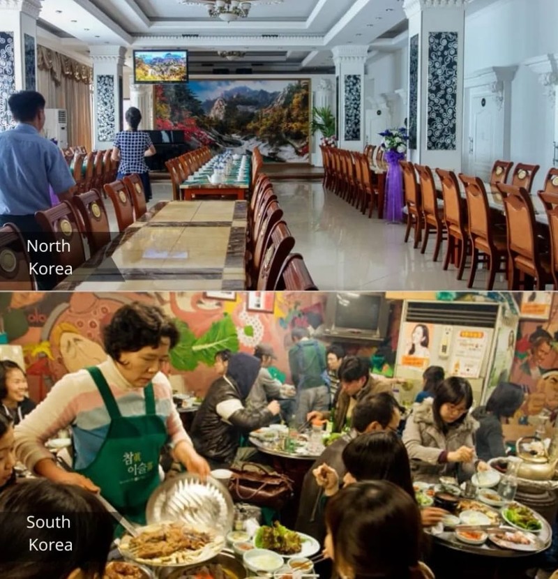 fotoinet Potret Kontras Kehidupan di Korea Selatan dan Utara