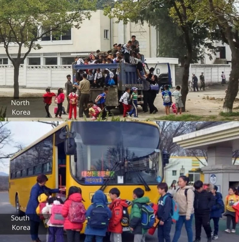 fotoinet Potret Kontras Kehidupan di Korea Selatan dan Utara
