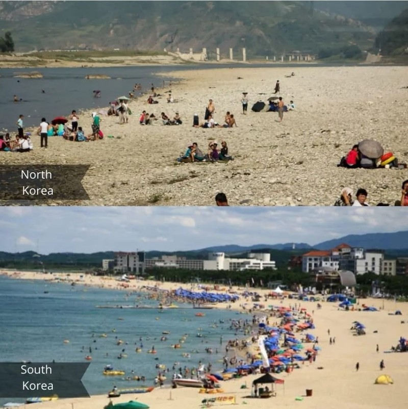 fotoinet Potret Kontras Kehidupan di Korea Selatan dan Utara