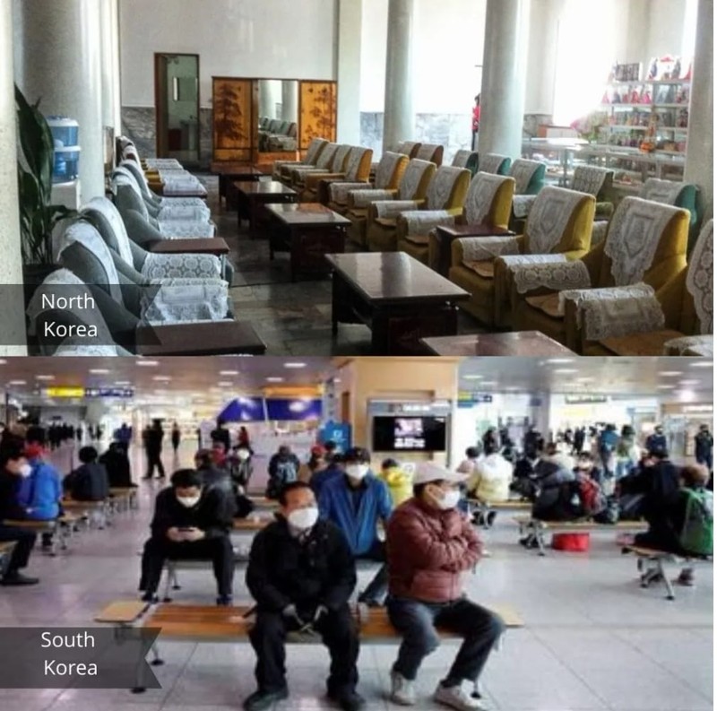 fotoinet Potret Kontras Kehidupan di Korea Selatan dan Utara