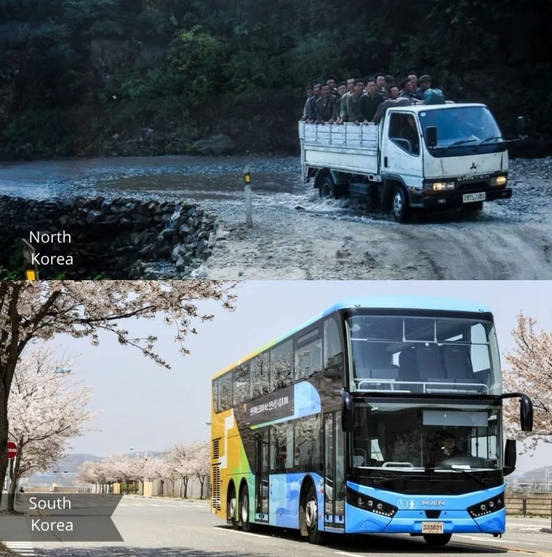 fotoinet Potret Kontras Kehidupan di Korea Selatan dan Utara