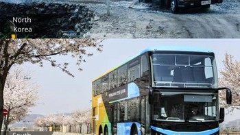 Bis menjadi transportasi umum yang penting terlebih untuk berpergian ke luar kota. Namun di Korea Utara tampak seperti bis melainkan truk yang bahaya buat penumpangnya. Sementara di Korsel lebih modern, nyaman dan modern yang tentu memiiliki fitur keamanan bagi penumpangnya. Foto: cleverclassic