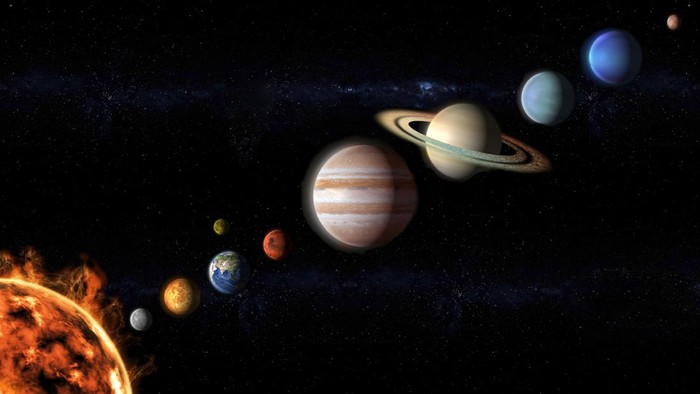 planets of the Solar System view from space,  texture maps courtesy of NASA (www.nasa.gov)