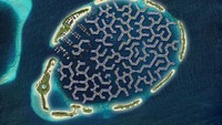 Maldives Floating City atau kota terapung Maldives akan dibangun di sebuah laguna pirus, hanya berjarak 10 menit menggunakan perahu dari Kota Male, ibukota Maldives.(Dok. Waterstudio.NL)