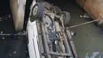 Penampakan Mobil Fortuner Nyemplung ke Kali di Tebet