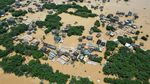 Penampakan Banjir Setinggi Atap di China