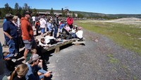 Taman nasional yang mencakup negara bagian Wyoming, Montana, dan Idaho ini tutup pertamanya kali sejak 34 tahun karena dihantam banjir bandang dan longsor.  