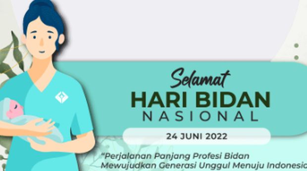 Link twibbon Hari Bidan Nasional 2022 sudah bisa digunakan untuk memeriahkan peringatan nasional tersebut. Hari Bidan Nasional jatuh pada Jumat, 24 Juni 2022.